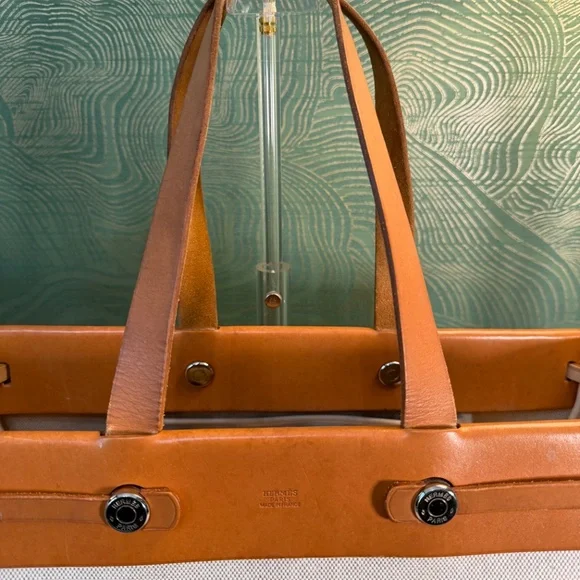 HERMES Cabas Toile H Tote Bag,  Square F (2002) - Picture 5 of 16